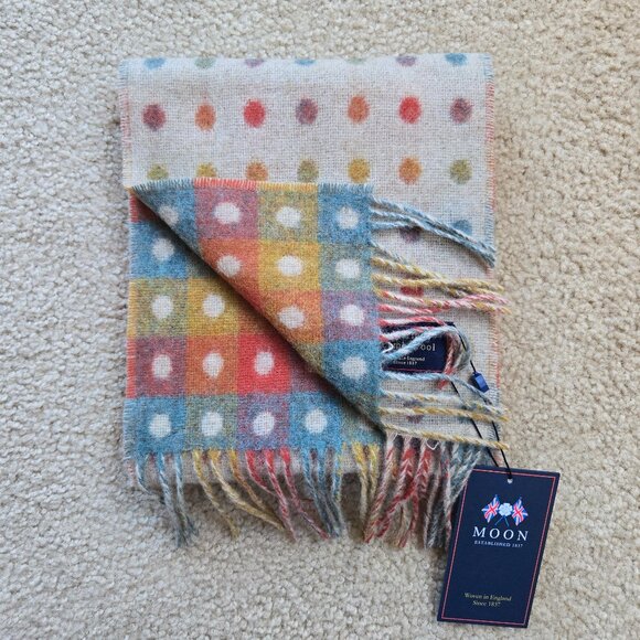 Abraham Moon Accessories - NWT Moon Merino Wool Colorful Dots